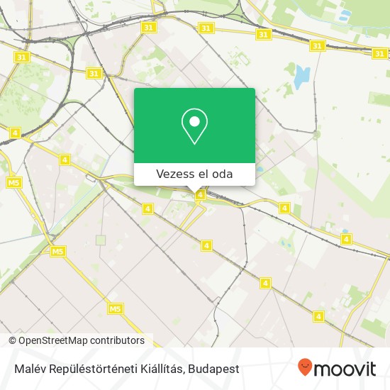 Malév Repüléstörténeti Kiállítás térkép