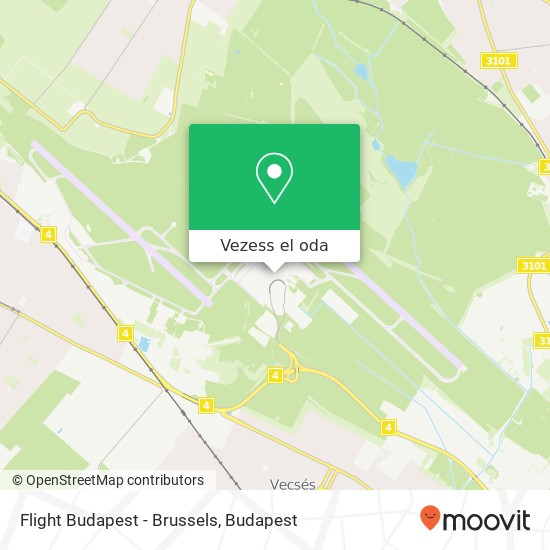 Flight Budapest - Brussels térkép
