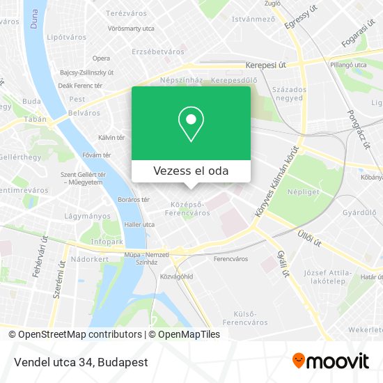 Vendel utca 34 térkép