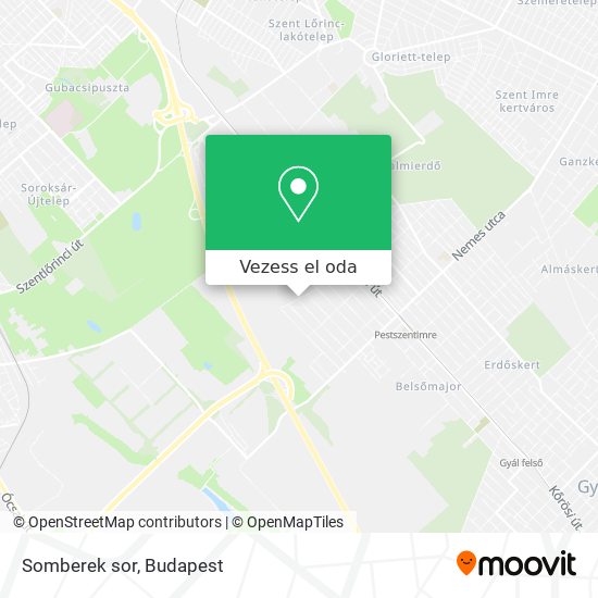 Somberek sor térkép