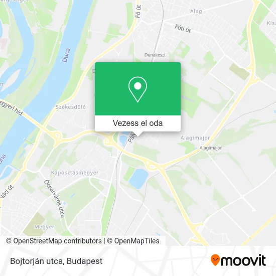 Bojtorján utca térkép