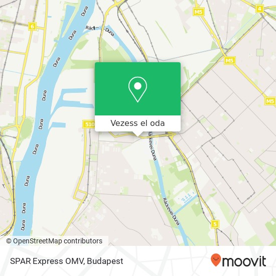 SPAR Express OMV térkép