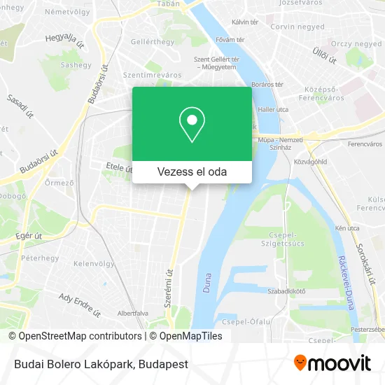 Budai Bolero Lakópark térkép