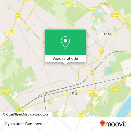 Gyula utca térkép