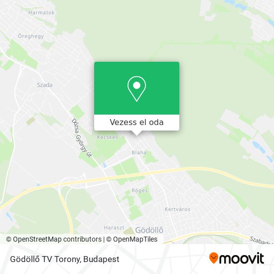 Gödöllő TV Torony térkép