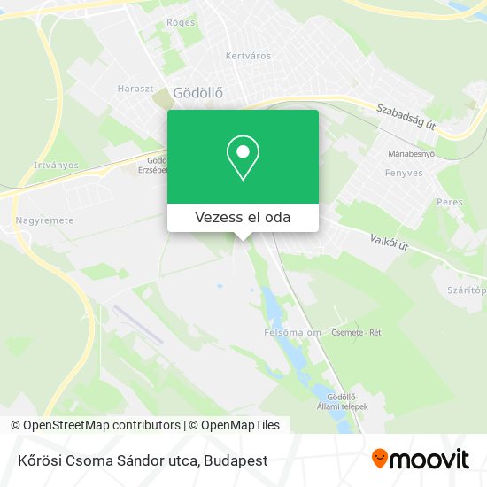 Kőrösi Csoma Sándor utca térkép