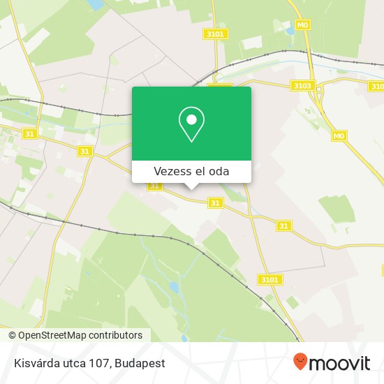 Kisvárda utca 107 térkép