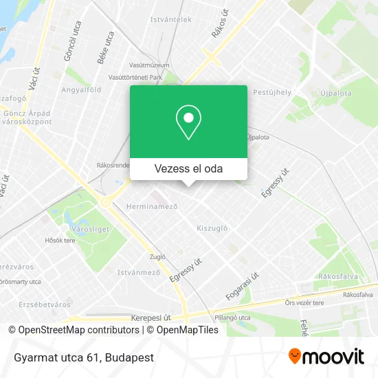 Gyarmat utca 61 térkép