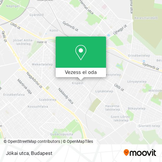 Jókai utca térkép
