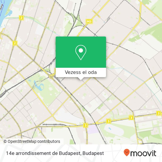 14e arrondissement de Budapest térkép