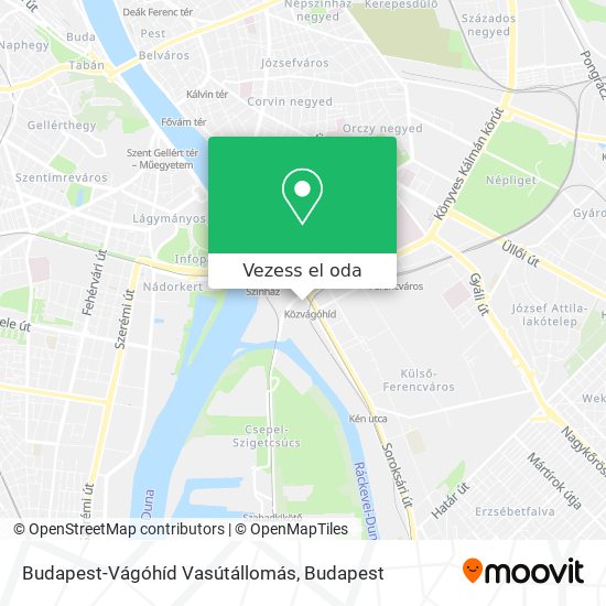 Budapest-Vágóhíd Vasútállomás térkép