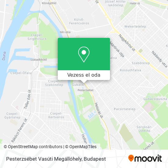 Pesterzsébet Vasúti Megállóhely térkép