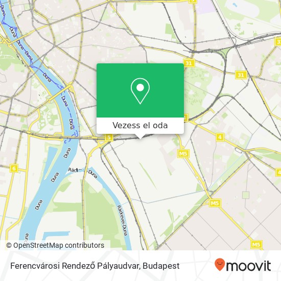 Ferencvárosi Rendező Pályaudvar térkép