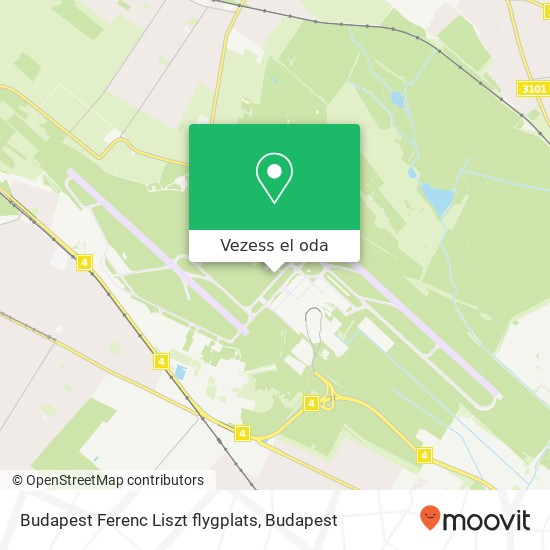 Budapest Ferenc Liszt flygplats térkép
