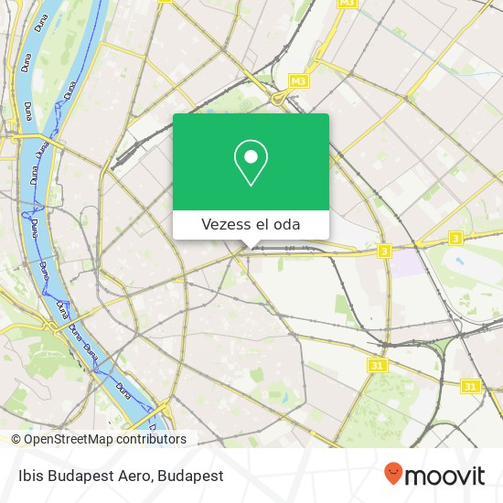 Ibis Budapest Aero térkép