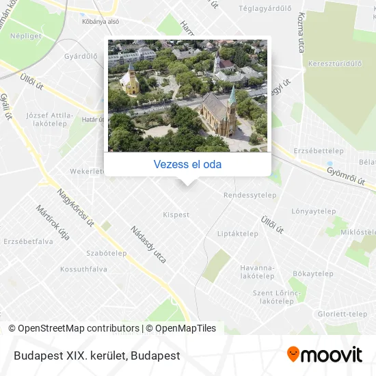 Budapest XIX. kerület térkép
