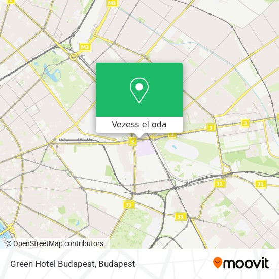 Green Hotel Budapest térkép