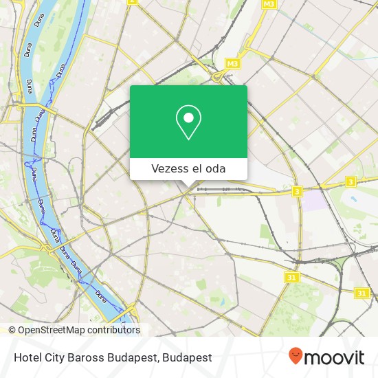 Hotel City Baross Budapest térkép