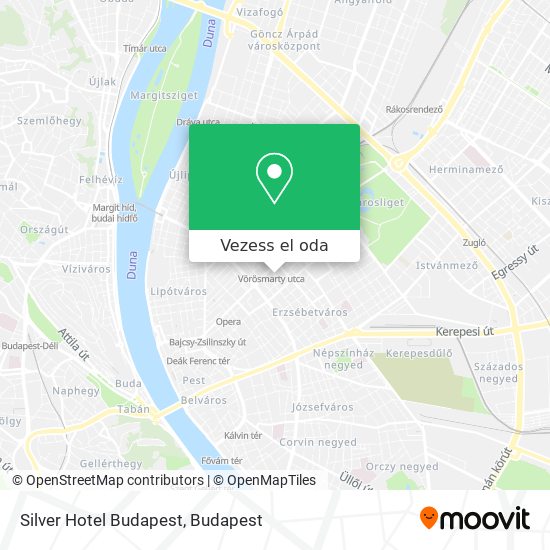 Silver Hotel Budapest térkép