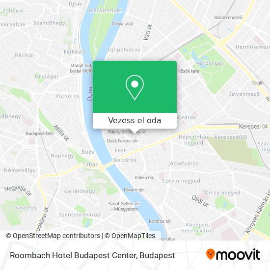 Roombach Hotel Budapest Center térkép