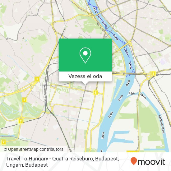 Travel To Hungary - Quatra Reisebüro, Budapest, Ungarn térkép