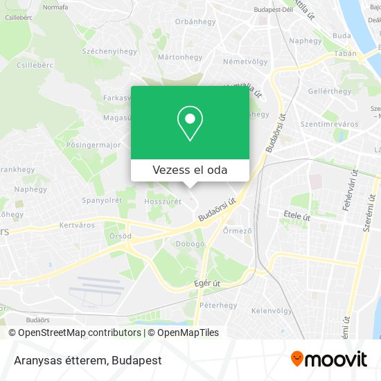 Aranysas étterem térkép