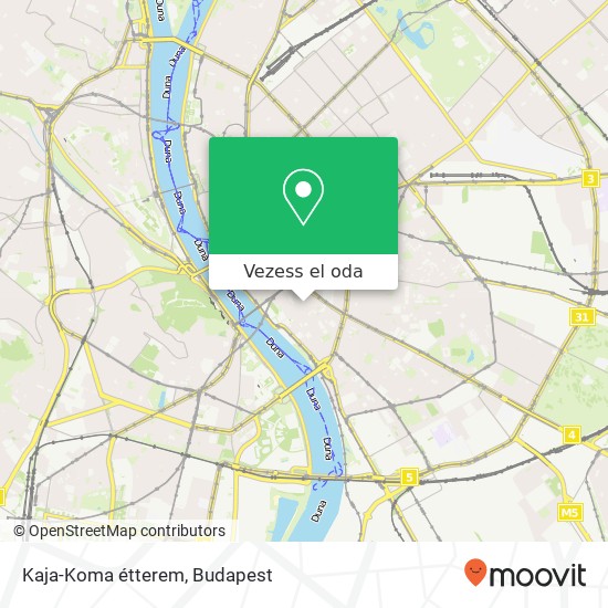 Kaja-Koma étterem, Ráday utca 20 1092 Budapest térkép