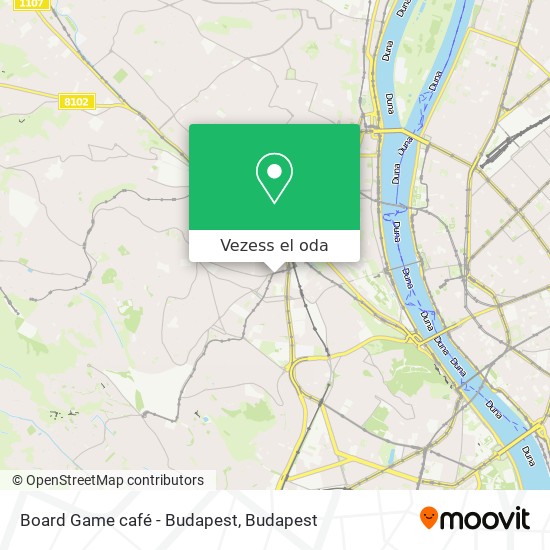 Board Game café - Budapest térkép