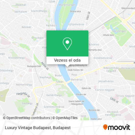 Luxury Vintage Budapest térkép