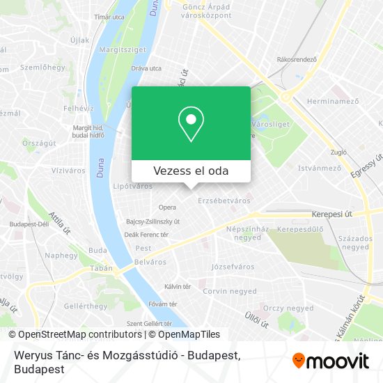 Weryus Tánc- és Mozgásstúdió - Budapest térkép