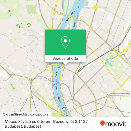 Mocco kávézó és étterem, Pozsonyi út 3 1137 Budapest térkép