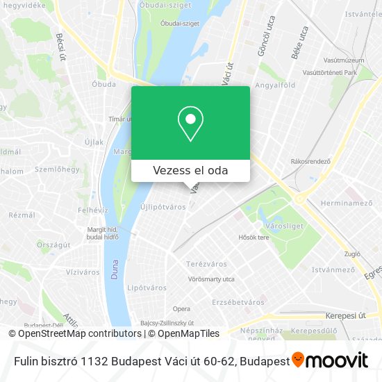 Fulin bisztró 1132 Budapest Váci út 60-62 térkép