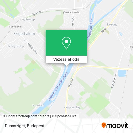 Dunasziget térkép