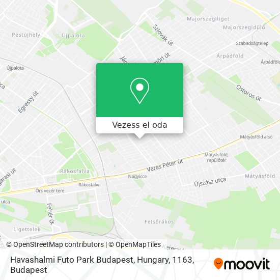 Havashalmi Futo Park Budapest, Hungary, 1163 térkép