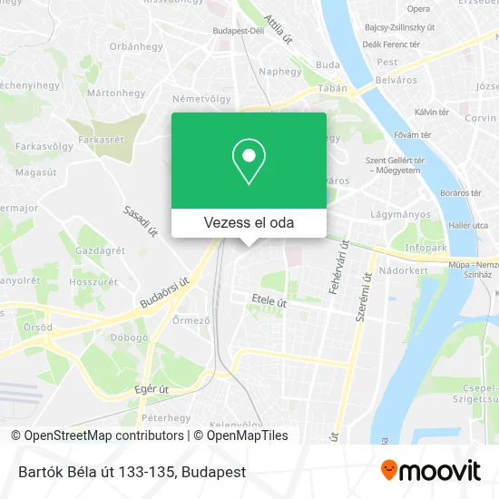 Bartók Béla út 133-135 térkép