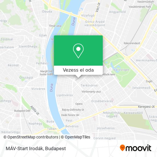 MÁV-Start Irodák térkép