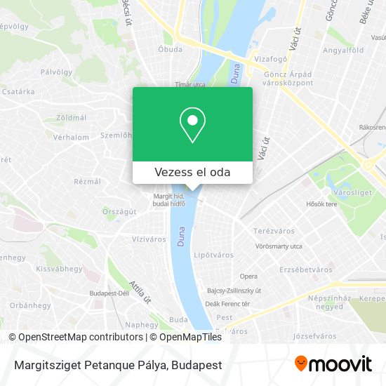 Margitsziget Petanque Pálya térkép
