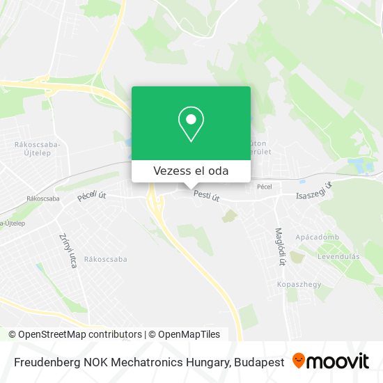 Freudenberg NOK Mechatronics Hungary térkép