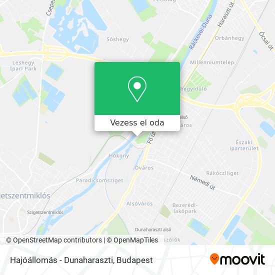 Hajóállomás - Dunaharaszti térkép