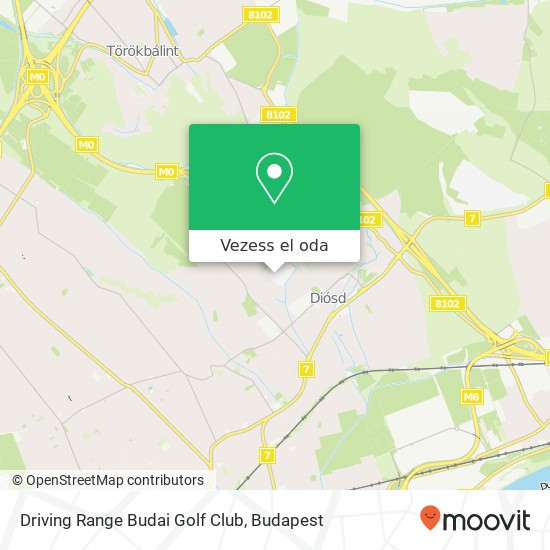 Driving Range Budai Golf Club térkép