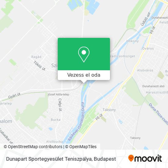 Dunapart Sportegyesület Teniszpálya térkép
