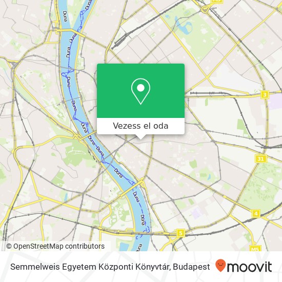 Semmelweis Egyetem Központi Könyvtár térkép