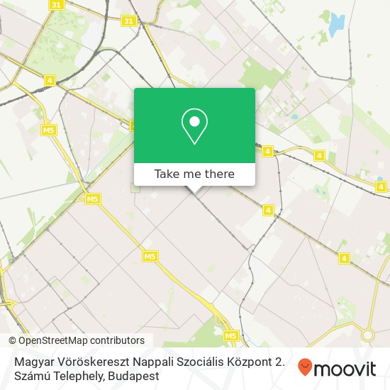 Magyar Vöröskereszt Nappali Szociális Központ 2. Számú Telephely térkép