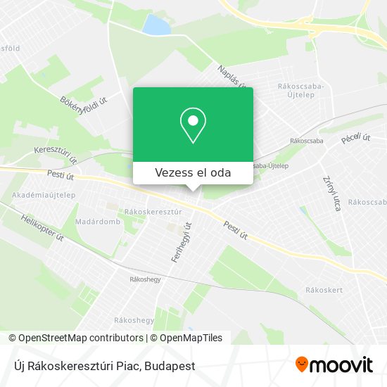 Új Rákoskeresztúri Piac térkép