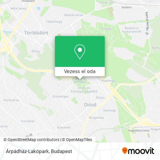 Árpádház-Lakópark térkép