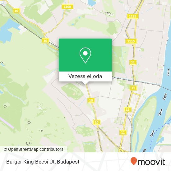 Burger King Bécsi Út térkép