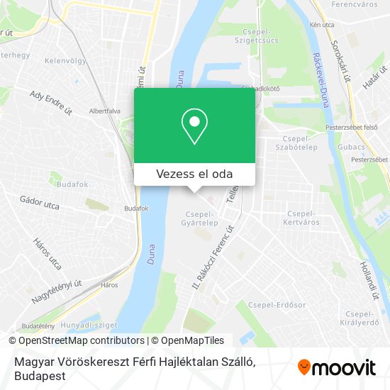 Magyar Vöröskereszt Férfi Hajléktalan Szálló térkép