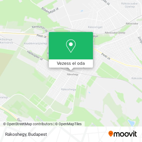 Rákoshegy térkép