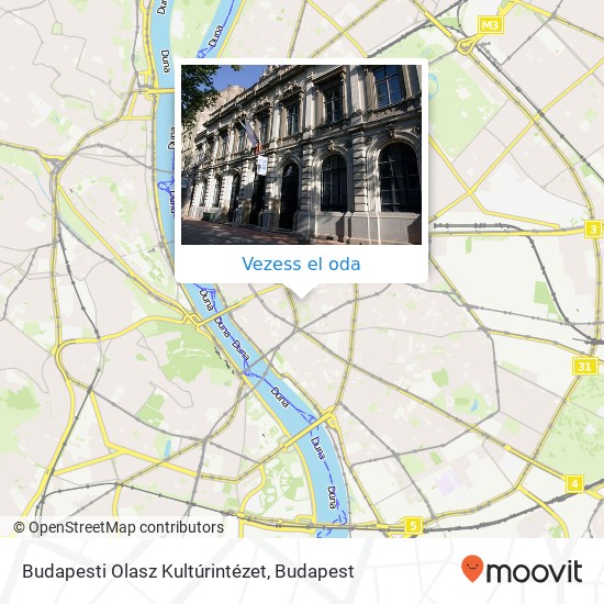 Budapesti Olasz Kultúrintézet térkép