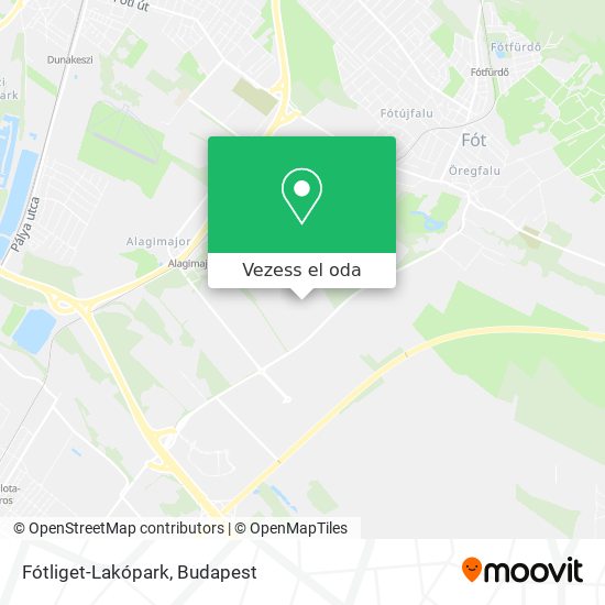 Fótliget-Lakópark térkép